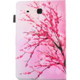 For Galaxy Tab E 9.6 / T560 Peach Blossom Pattern Horizontal Flip Leather Case with Holder & Card Slots & Pen Slot