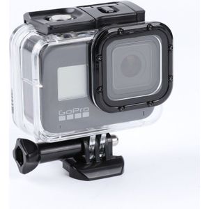 For GoPro HERO8 Black 45m Waterproof Housing Protective Case with Buckle Basic Mount & Screw (Transparent)