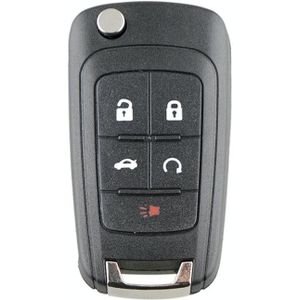 Voor Opel autosleutels vervangende autosleutelbehuizing met opvouwbaar sleutelblad (5 sedan-knop)