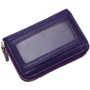 Business Multi-Position Zipper Organ Card Holder(Purple)