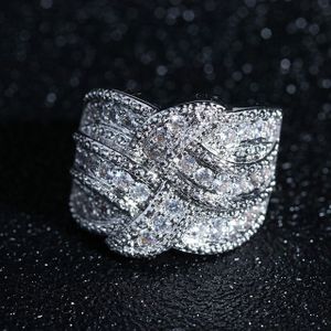 Women Fashion Luxury Zircon Stone Rings  Ring Size:9