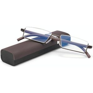 TR90 Senioren doorzichtige bril met draagbare tas Lichtgewicht presbyope bril  graad: +1 00