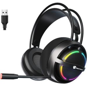 Pantsan PSH-100 USB Wired Gaming Oortelefoon Headset met Microfoon  Kleur: 7.1 USB Black