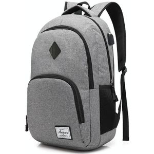 AUGUR 966 Retro Casual Oxford Cloth Backpack Shoulders Laptop Bag(Grey)