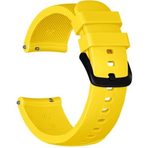 Crazy Horse Texture Silicone Wrist Strap for Huami Amazfit Bip Lite Version 20mm (Yellow)