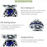 S925 Sterling Silver Love Surprise Pendant DIY Bracelet Necklace Accessories(Blue)