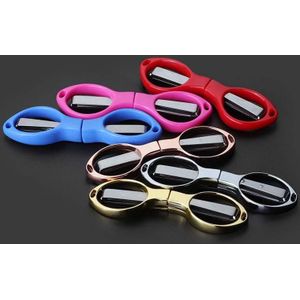 10 PCS Fishing Special Scissors Foldable Stainless Steel Fishing Tackle  Style:Plastic Handle  Color:Color Random Delivery