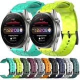 Voor Huawei Watch 3 Pro Nieuwe 22 mm voetbalpatroon Effen kleur siliconen horlogeband