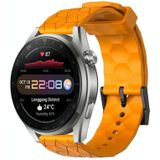 Voor Huawei Watch 3 Pro Nieuwe 22 mm voetbalpatroon Effen kleur siliconen horlogeband