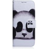 Voor Xiaomi Redmi Note 12 Pro+ gekleurde tekening flip lederen telefoonhoes (Panda)