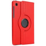 For Samsung Galaxy A7 Lite T220 360 Degree Rotation Litchi Texture Flip Leather Case with Holder(Red)