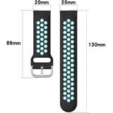 For Samsung Galaxy Watch4 Classic 42mm Two-color Silicone Replacement Strap Watchband(White Black)