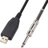 US48S USB to 6.35mm Electric Guitar Recording Cable  Cable Length:3m
