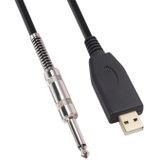 US48S USB to 6.35mm Electric Guitar Recording Cable  Cable Length:3m