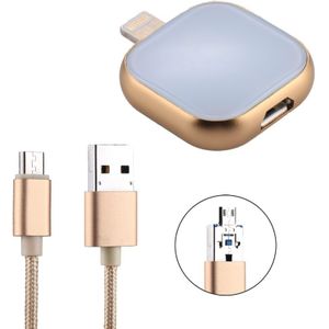 RQW-18S 8 Pin 128GB Multi-functional Flash Disk Drive with USB / Micro USB to Micro USB Cable  For iPhone XR / iPhone XS MAX / iPhone X & XS / iPhone 8 & 8 Plus / iPhone 7 & 7 Plus / iPhone 6 & 6s & 6 Plus & 6s Plus / iPad(Gold)