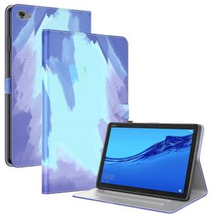 Voor Huawei MediaPad M5 Lite 10 Voltage Aquarel Patroon Skin Feel Magnetic Horizontal Flip PU lederen tas met houder