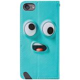 For iPod Touch 7 / 6 / 5 Cross Texture Painting Pattern Horizontal Flip Leather Case with Holder & Card Slots & Wallet & Lanyard(Big Eyed)