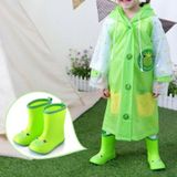 Rubber kinderen cartoon regen schoenen Candy kleur regen laarzen  grootte: innerlijke lengte 15 5 cm (groene clown)