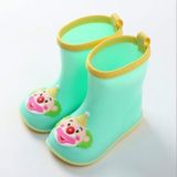 Rubber kinderen cartoon regen schoenen Candy kleur regen laarzen  grootte: innerlijke lengte 15 5 cm (groene clown)