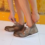 Lage teen schoen dekt mannen en vrouwen non-slip dikke bodem flip gesp waterdichte regenlaarzen  grootte: 42/43 (grijs)