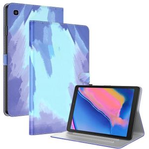 For Samsung Galaxy Tab A 8.0 2019 T290 / T295 / T297 Voltage Watercolor Pattern Skin Feel Magnetic Horizontal Flip PU Leather Case with Holder & Card Slots & Photo Frame(Winter Snow)