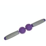 2 PCS 2-Ball Muscle Massage Relaxation Hedgehog Ball Yoga Stick Roller Stick(Purple)