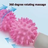2 PCS 2-Ball Muscle Massage Relaxation Hedgehog Ball Yoga Stick Roller Stick(Purple)