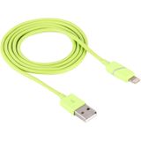 1 M circulaire klosje Gift wordt kaderrandstijl 8 Pin naar USB-synchronisatiekabel met LED lampje  voor iPhone X / iPhone 8 & 8 Plus / iPhone 7 & 7 Plus / iPhone 6 & 6s & 6 & 6s Plus / iPad(Green)