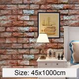 Qi Yunshi Creative 3D Stone Brick Decoration Wallpaper Stickers Bedroom Living Room Wall Waterproof Wallpaper Roll  Size: 45 x 1000cm