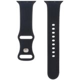 Woven Pattern Figure 8 Buckle Silicone Strap Watchband For Apple Watch Series 6 & SE & 5 & 4 44mm / 3 & 2 & 1 42mm(Black)