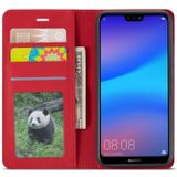 For Huawei P20 Lite Forwenw Dream Series Oil Edge Strong Magnetism Horizontal Flip Leather Case with Holder & Card Slots & Wallet & Photo Frame(Red)