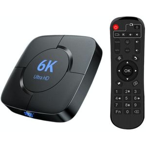 6K Ultra HD Android 12.0 Smart TV Box met afstandsbediening  4GB + 64GB  Allwinner H616 1 5GHz Quad-Core (US-stekker)