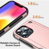 Schokbestendig robuust armor beschermhoesje voor iPhone 13 Pro Max (zilver)