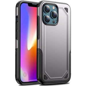 Schokbestendig robuust armor beschermhoesje voor iPhone 13 Pro Max (zilver)