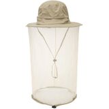 Summer Outdoor Sports Anti-mosquito Net Sun Hat Fisherman Hat  Size:L(Cream Color)