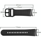 Voor Samsung Galaxy Watch 4 Classic 46mm 20mm Siliconen geplakte lederen band