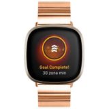 Voor Fitbit Versa 3 / Sense universele vlindergesp metalen horlogeband (roségoud)