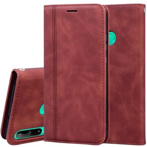 For Huawei P40 Lite E / Y7P Frosted Business Magnetic Horizontal Flip PU Leather Case with Holder & Card Slot & Lanyard(Brown)