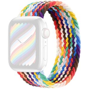 Metal Head Braided Nylon Replacement Watchbands  Size: S 135mm For Apple Watch Series 6 & SE & 5 & 4 40mm / 3 & 2 & 1 38mm(Rainbow Colors)