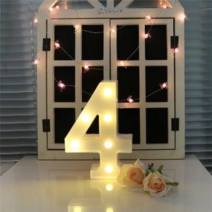 Digit 4 Shape Decoration Light  Dry Battery Powered Warm White Standing Hanging Holiday Light