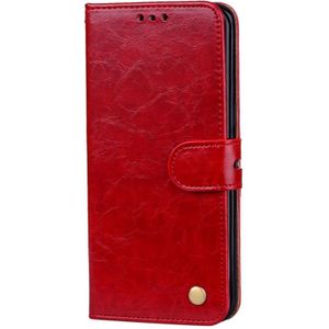 For Galaxy S8 Business Style Oil Wax Texture Horizontal Flip Leather Case with Holder & Card Slots & Wallet(Red)