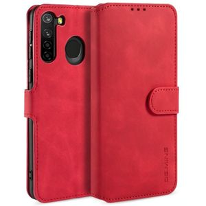 For Samsung Galaxy A21 (EU Version) DG.MING Retro Oil Side Horizontal Flip Case(Red)