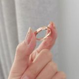 3 PCS Fashion Simple Narrow BE THECHANGE Ring Electroplated 18k Titanium Steel Couple Ring  Size: 5 US Size(Rose Gold)