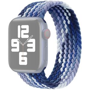 Single Loop Weaving Nylon Replacement Watchband  Size: S 135mm For Apple Watch Series 7 & 6 & SE & 5 & 4 40mm  / 3 & 2 & 1 38mm(Blueberry)