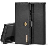 For Galaxy S20 DG.MING Crazy Horse Texture Flip Detachable Magnetic Leather Case with Holder & Card Slots & Wallet(Black)
