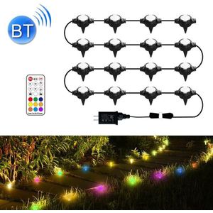 F16C 16 LED's RGB Bluetooth String Lights Outdoor Waterdicht Begraven Lamp  US Plug