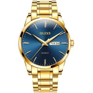 Olegs 6898 Men Waterdichte Luminous Steel Watch Band Quartz Watch