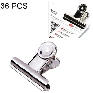 36PCS 63mm Silver Metal Stainless Steel Round Clip Notes Letter Paper Clip Office Bind Clip