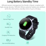 CV08C 1.0 inch TFT Color Screen Silicone Watch Strap Smart Bracelet  Support Call Reminder/ Heart Rate Monitoring /Blood Pressure Monitoring/ Sleep Monitoring/Blood Oxygen Monitoring (Black Silver)