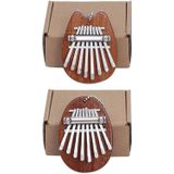 Mini 8 Tone Thumb Piano Kalimba Muziekinstrumenten (hout ei)